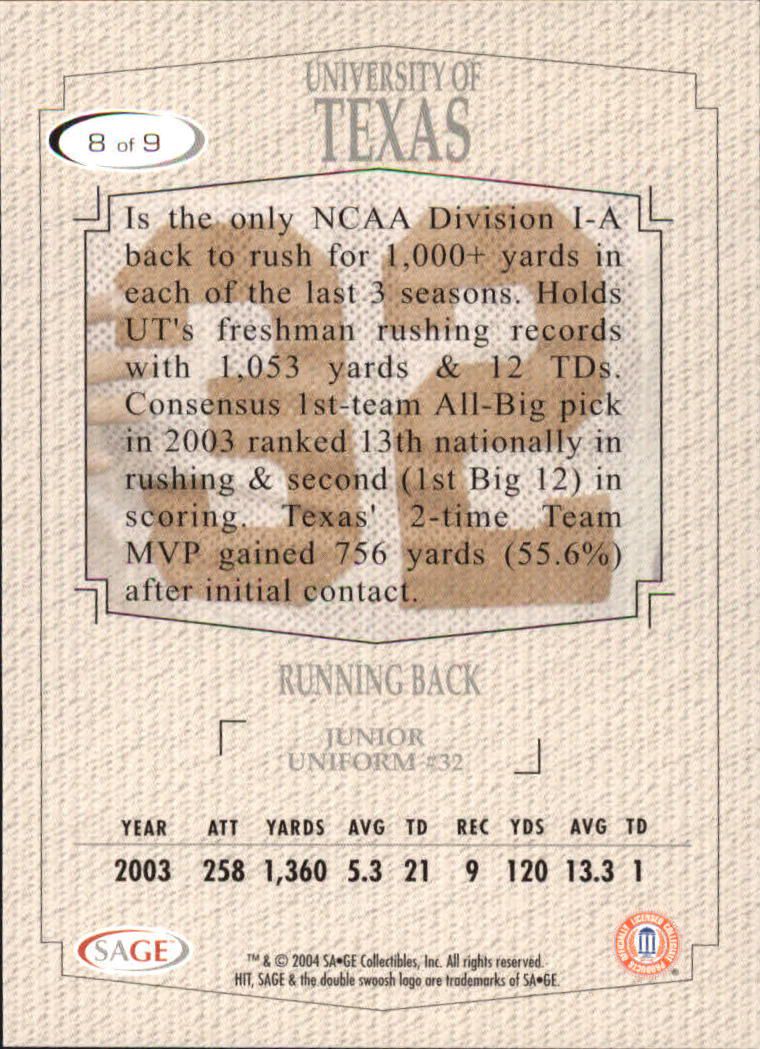 2004 Sage Hit Football Inside the Numbers Emerald Rookie Singles - You Choose - Picture 11 of 13