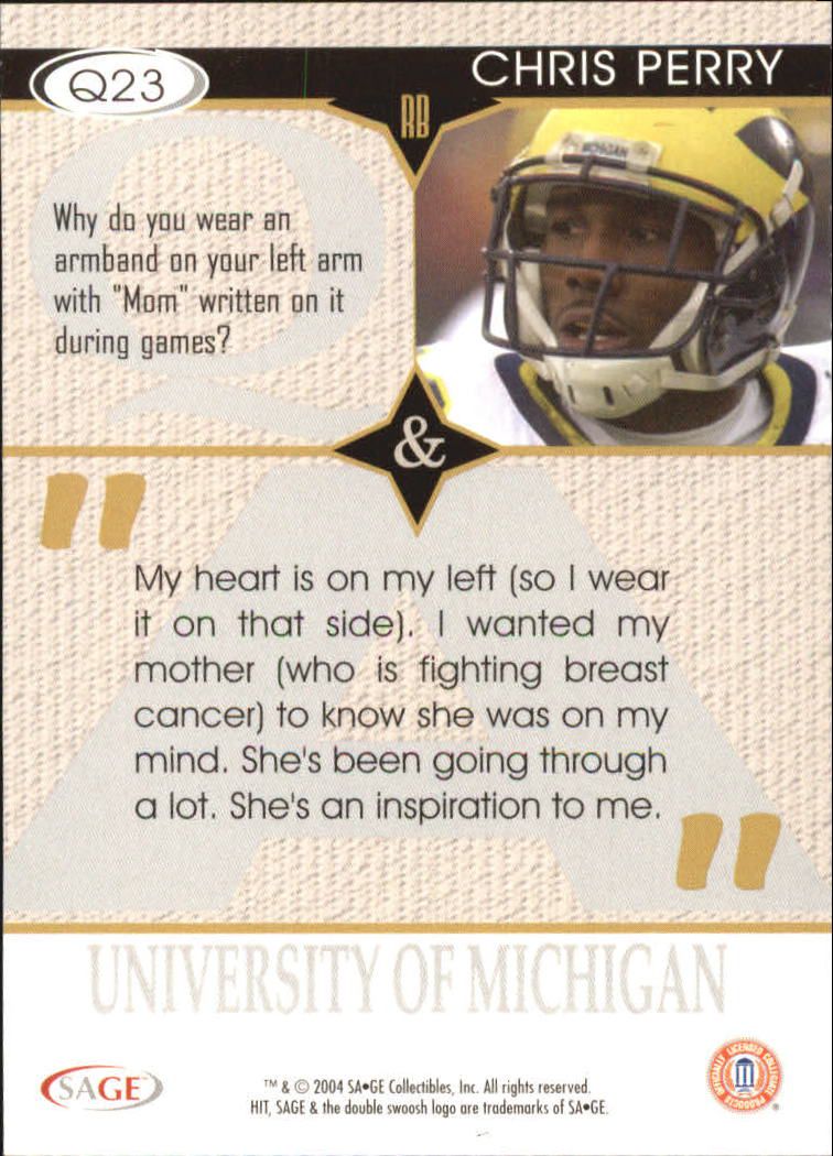 2004 Sage HIT Football "Insert" Cards - Picture 21 of 56