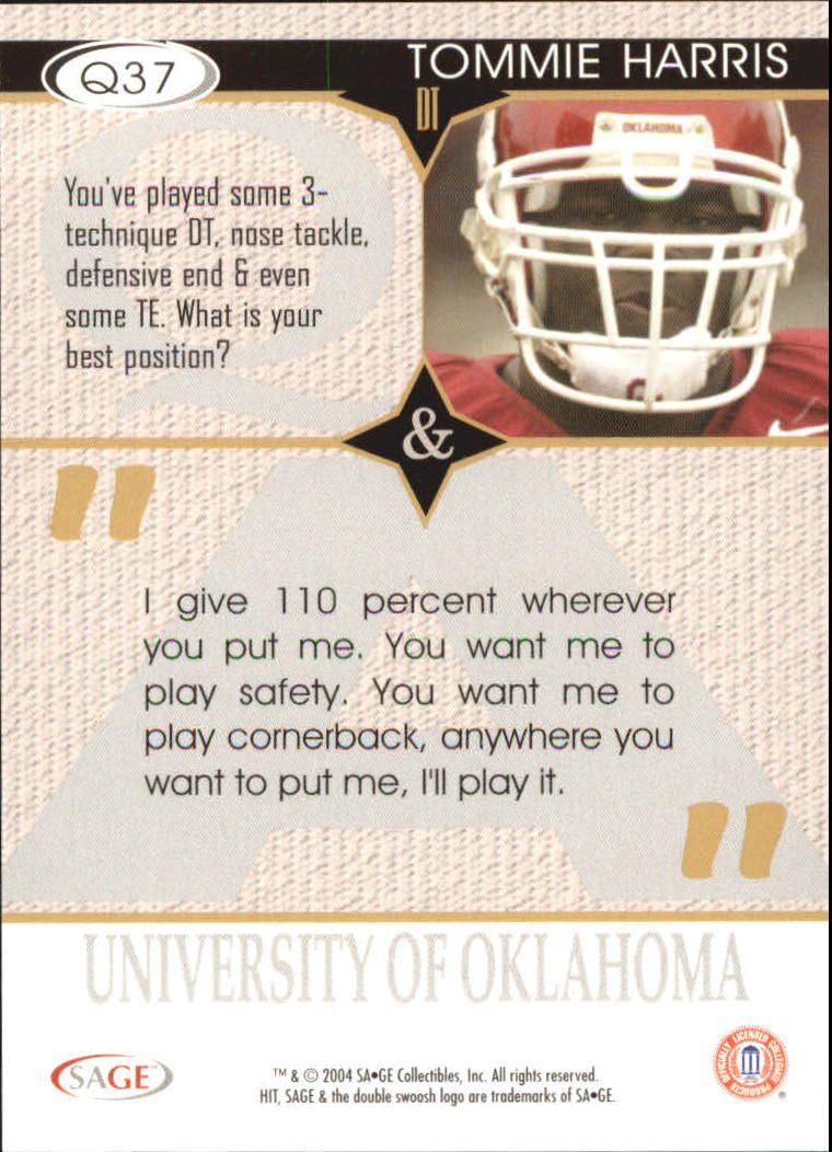 2004 Sage HIT Football "Insert" Cards - Picture 35 of 56