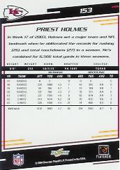 2004 Score #153 Priest Holmes back image