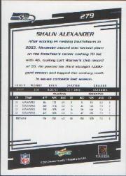 2004 Score #279 Shaun Alexander back image