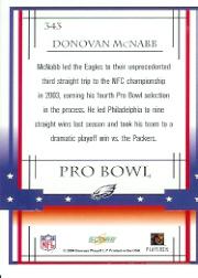 2004 Score #343 Donovan McNabb PB back image
