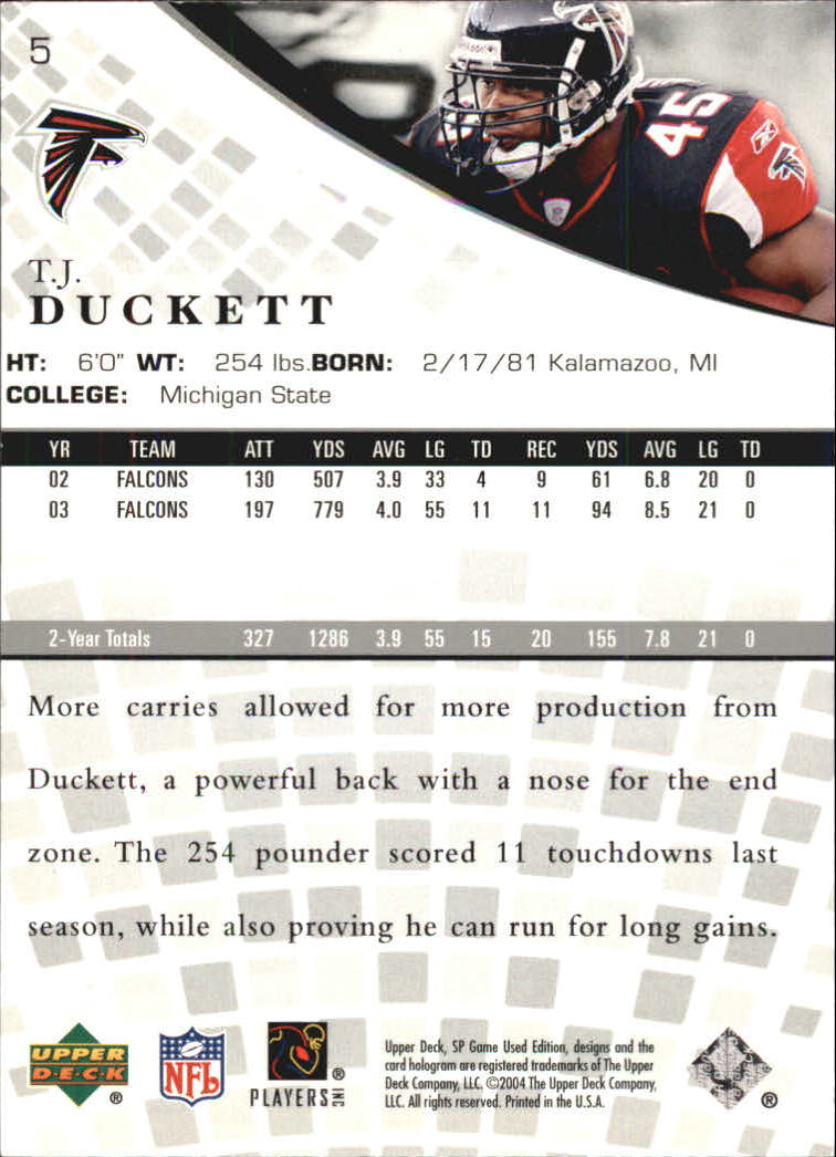 2004 SP Game Used Edition (Upper Deck) Football "Main Set" Cards - Bild 7 von 85