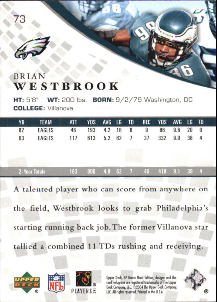 2004 SP Game Used Edition (Upper Deck) Football "Main Set" Cards - Bild 41 von 85