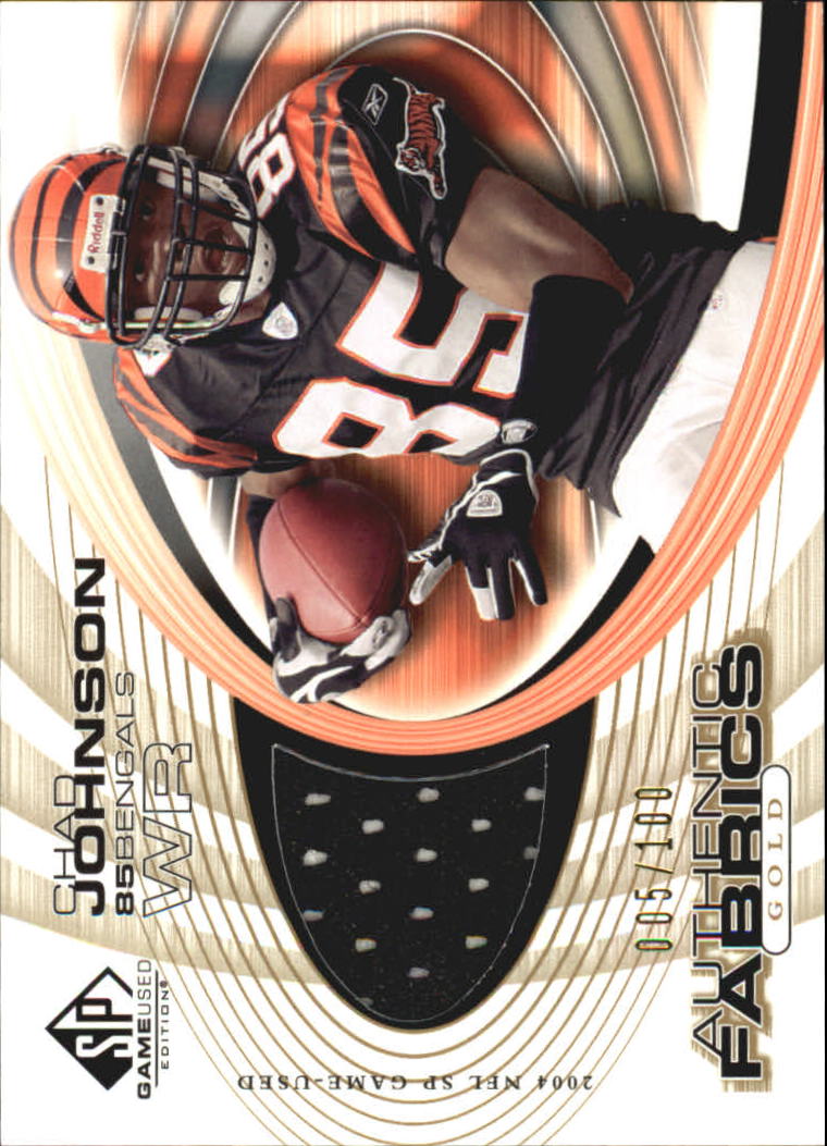 2004 SP Game Used Edition Authentic Fabric Gold #AFCJ Chad Johnson