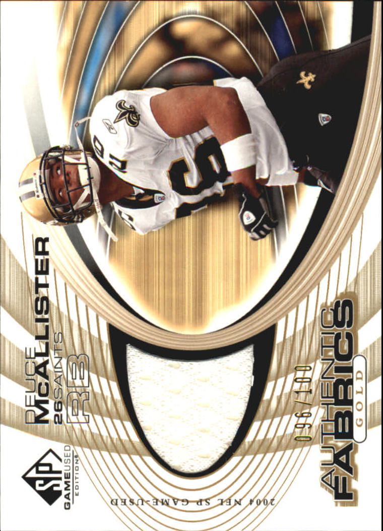 2004 SP Game Used Edition Authentic Fabric Gold #AFDE Deuce McAllister