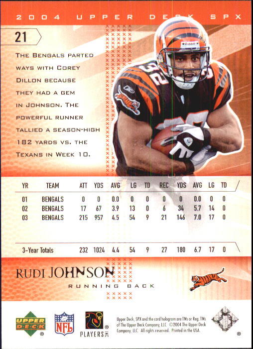 2004 SPx (Upper Deck) Football "Main Set" Cards #1 to #179 - Picture 43 of 276