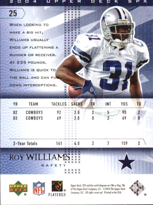 2004 SPx (Upper Deck) Football "Main Set" Cards #1 to #179 - Picture 51 of 276