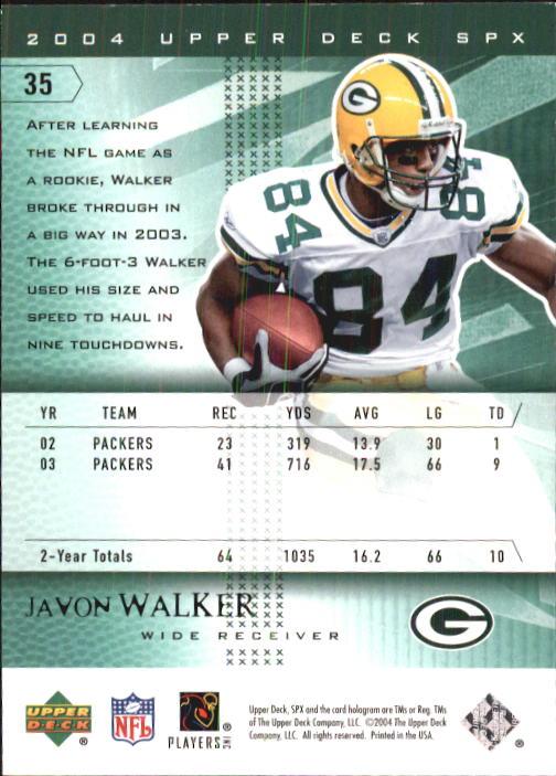 2004 SPx (Upper Deck) Football "Main Set" Cards #1 to #179 - Picture 71 of 276