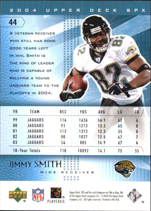 2004 SPx #44 Jimmy Smith back image