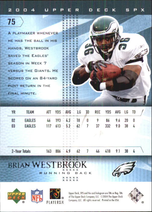 2004 SPx (Upper Deck) Football "Main Set" Cards #1 to #179 - Picture 149 of 276