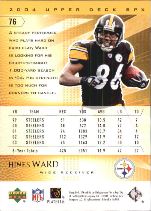 2004 SPx (Upper Deck) Football "Main Set" Cards #1 to #179 - Picture 151 of 276