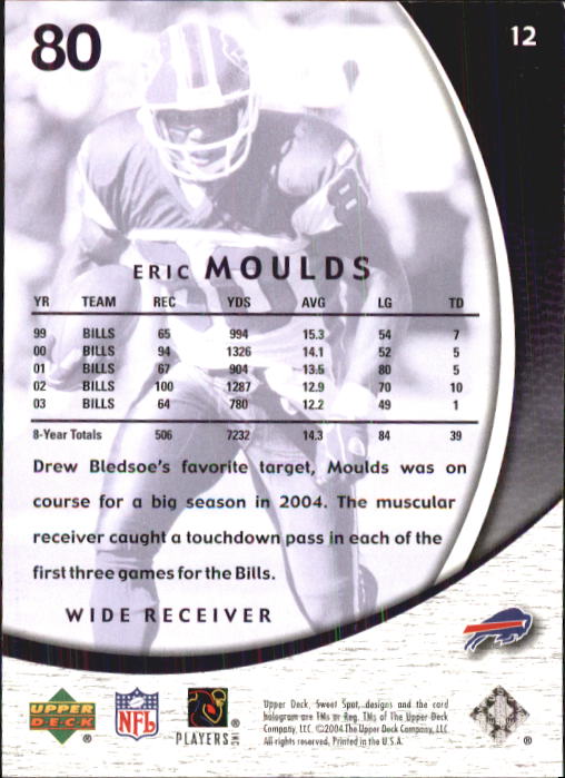2004 Sweet Spot (Upper Deck) Football "Main Set" Cards #1 to #228 - Picture 25 of 307