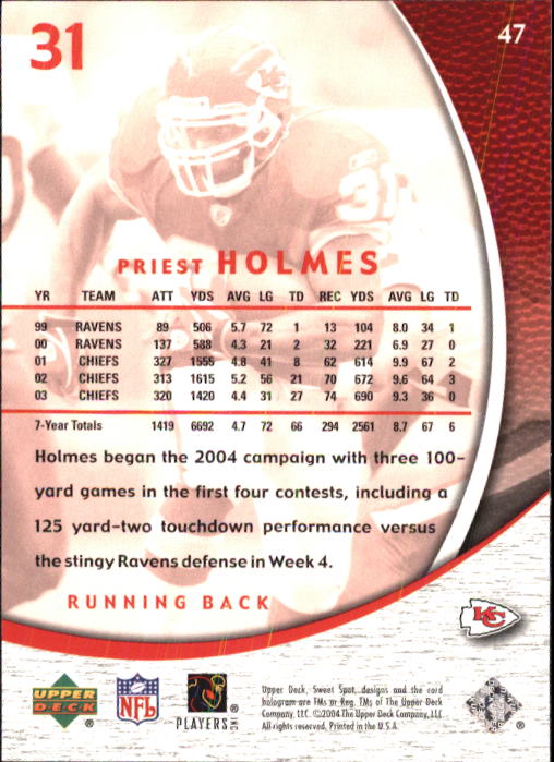 2004 Sweet Spot (Upper Deck) Football "Main Set" Cards #1 to #228 - Picture 95 of 307