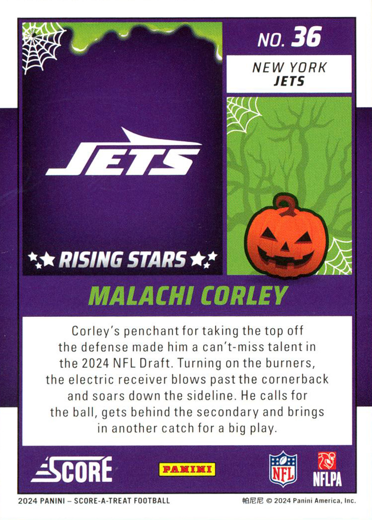 2024 Score Football Halloween Bats Rising Stars Rookie RC Singles - You Choose