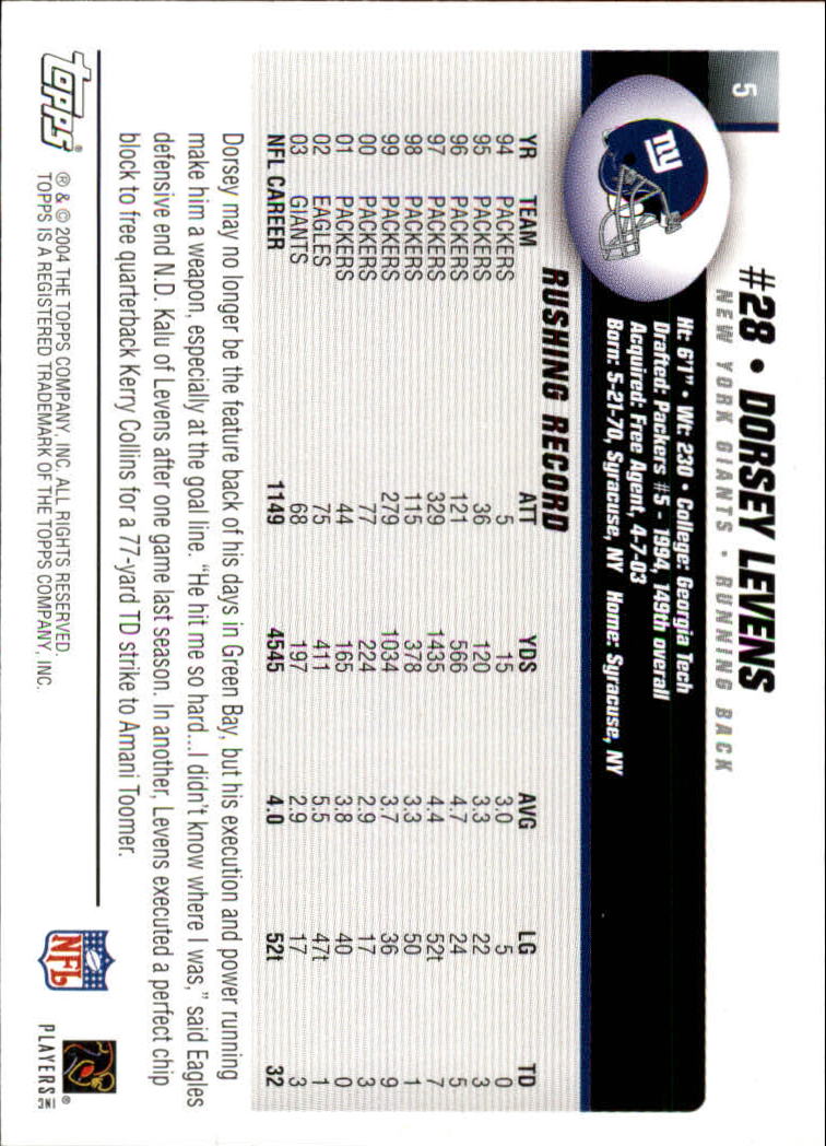 A6884- 2004 Topps Collection FB Card #s 1-250 -You Pick- 15+ FREE US SHIP - Picture 431 of 467