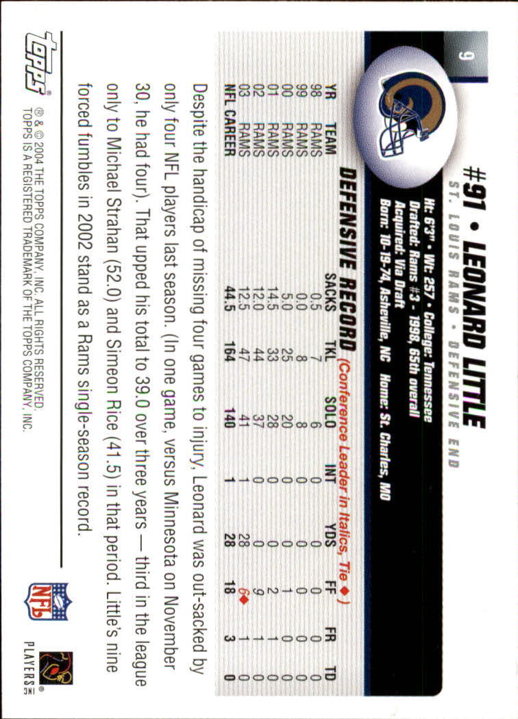 A6884- 2004 Topps Collection FB Card #s 1-250 -You Pick- 15+ FREE US SHIP - Picture 229 of 467