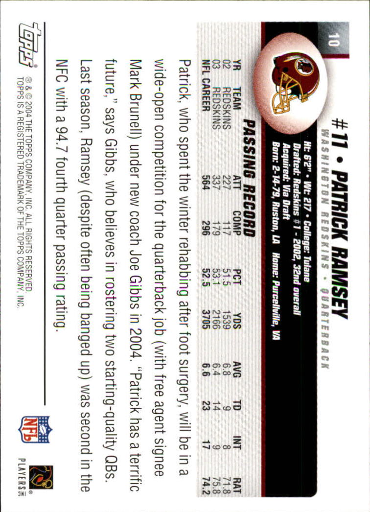 A6884- 2004 Topps Collection FB Card #s 1-250 -You Pick- 15+ FREE US SHIP - Picture 421 of 467