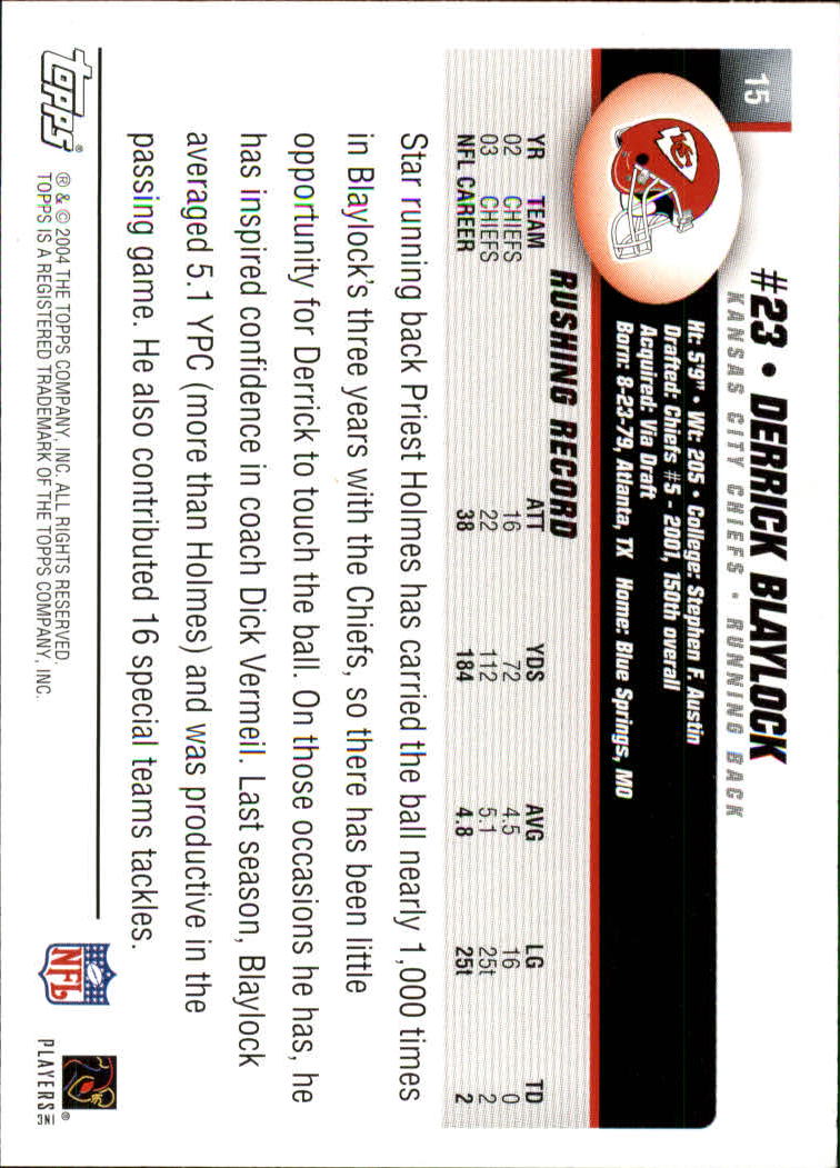 A6884- 2004 Topps Collection FB Card #s 1-250 -You Pick- 15+ FREE US SHIP - Picture 255 of 467