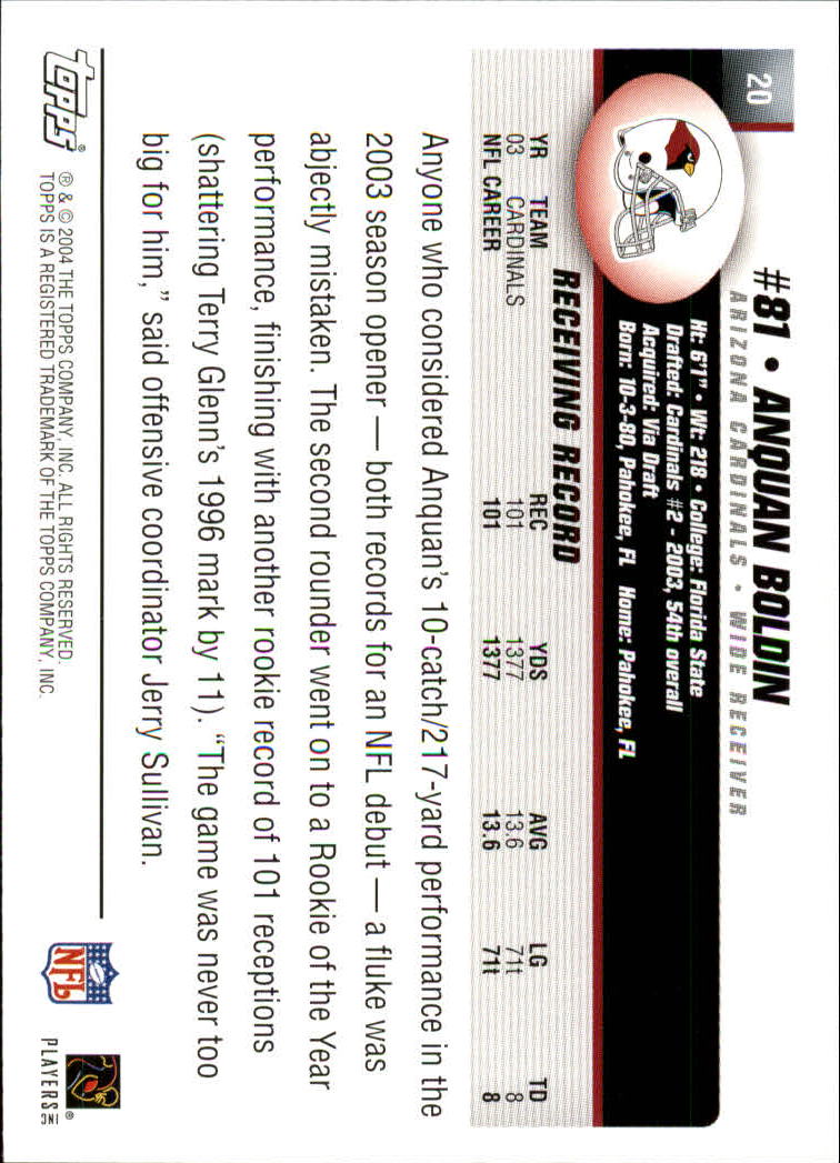 A6884- 2004 Topps Collection FB Card #s 1-250 -You Pick- 15+ FREE US SHIP - Picture 237 of 467