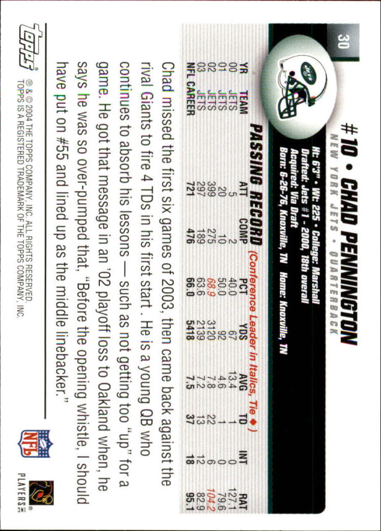 A6884- 2004 Topps Collection FB Card #s 1-250 -You Pick- 15+ FREE US SHIP - Picture 193 of 467