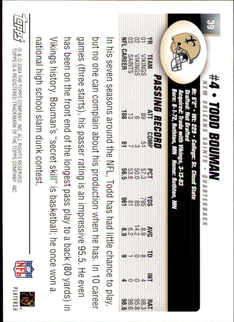 A6884- 2004 Topps Collection FB Card #s 1-250 -You Pick- 15+ FREE US SHIP - Picture 97 of 467