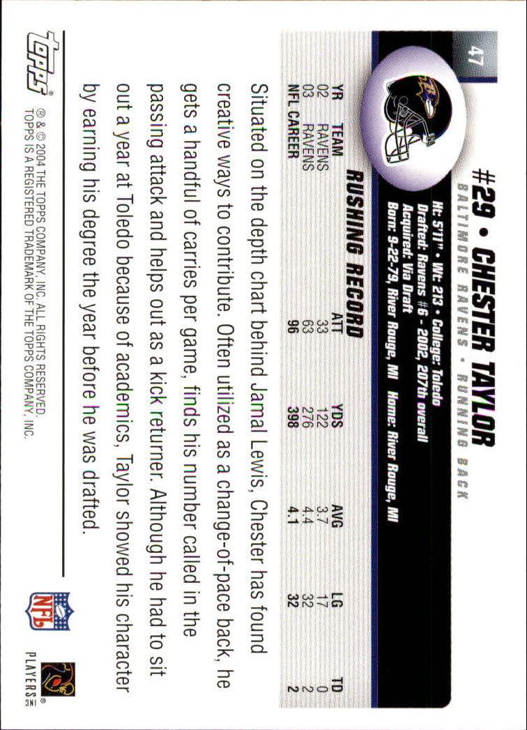 A6884- 2004 Topps Collection FB Card #s 1-250 -You Pick- 15+ FREE US SHIP - Picture 411 of 467