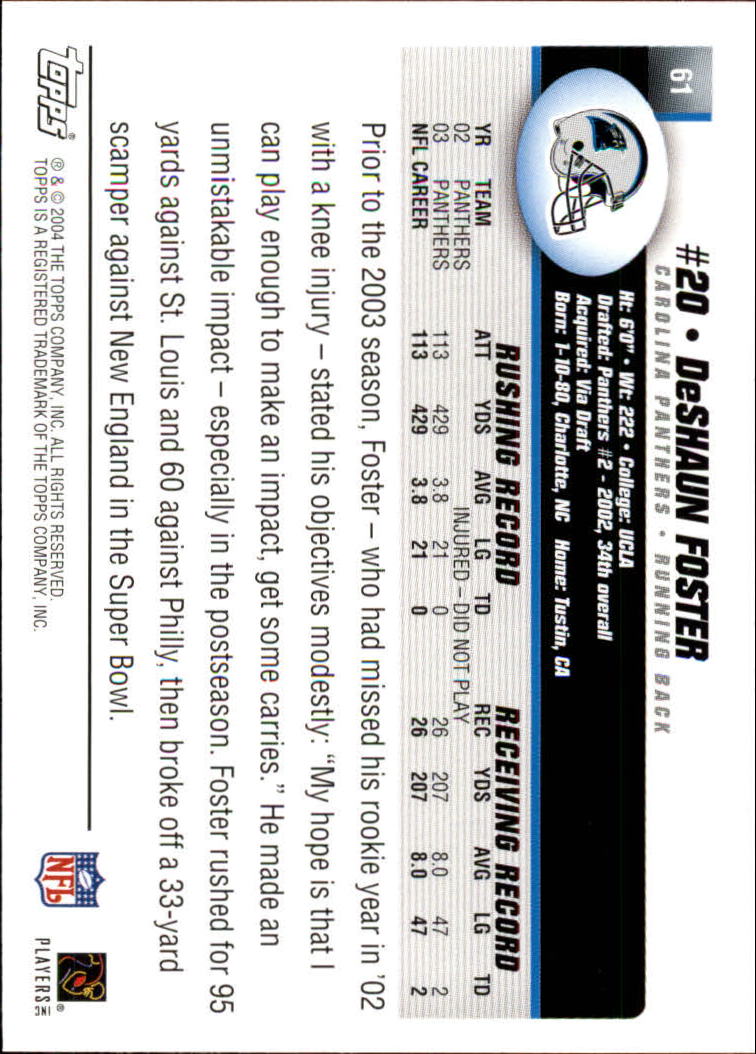 A6884- 2004 Topps Collection FB Card #s 1-250 -You Pick- 15+ FREE US SHIP - Picture 381 of 467
