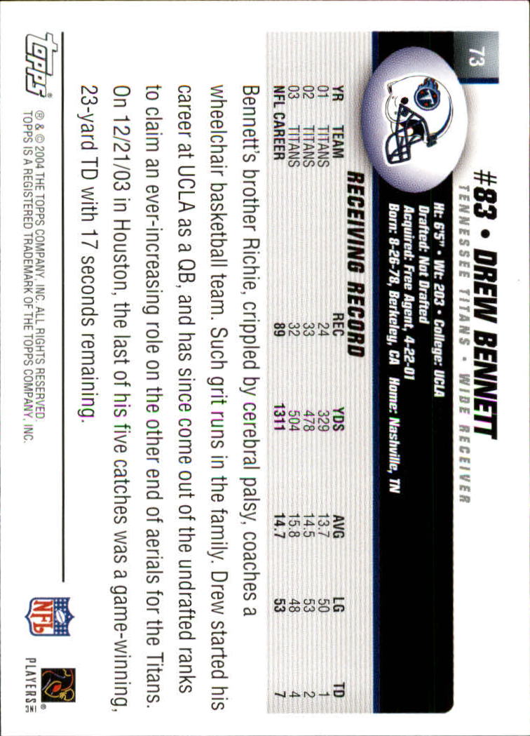 A6884- 2004 Topps Collection FB Card #s 1-250 -You Pick- 15+ FREE US SHIP - Picture 215 of 467