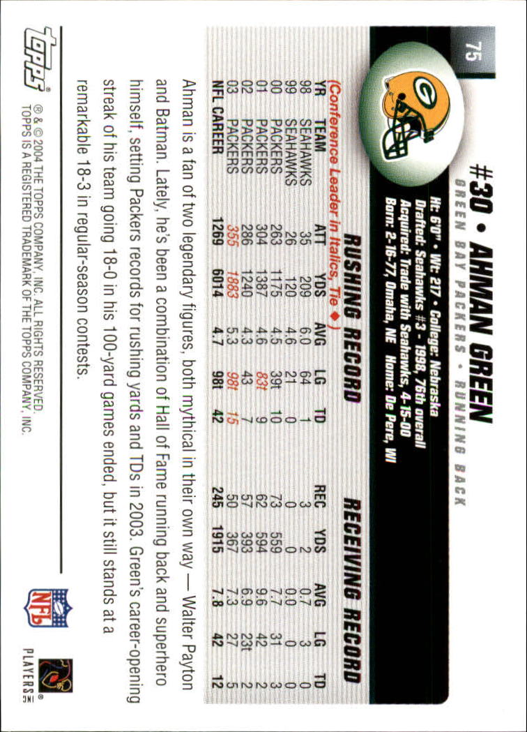 A6884- 2004 Topps Collection FB Card #s 1-250 -You Pick- 15+ FREE US SHIP - Picture 325 of 467