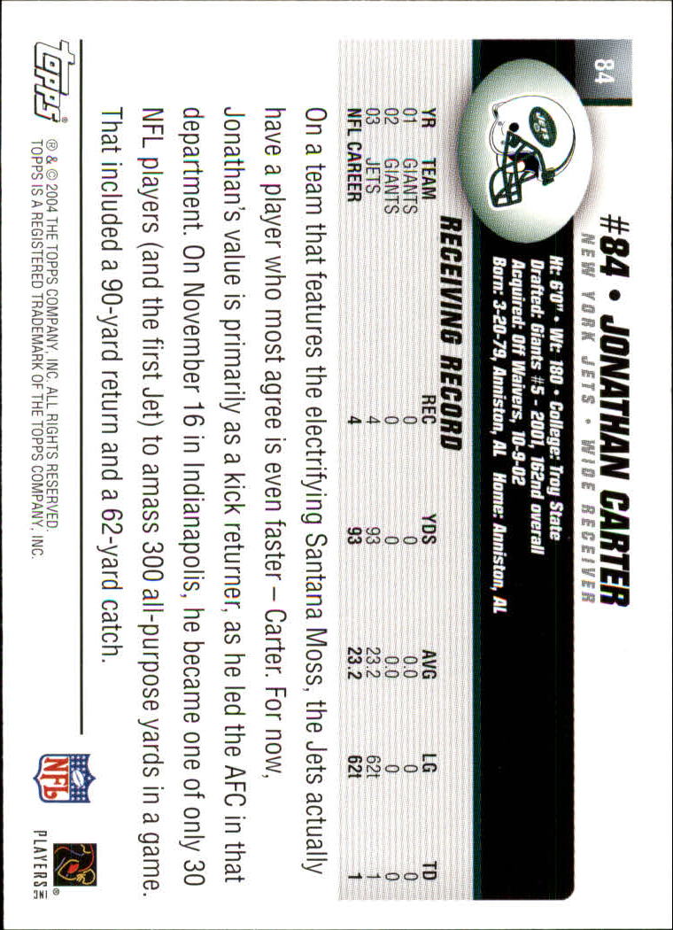 A6884- 2004 Topps Collection FB Card #s 1-250 -You Pick- 15+ FREE US SHIP - Picture 241 of 467