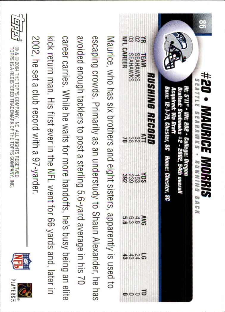 A6884- 2004 Topps Collection FB Card #s 1-250 -You Pick- 15+ FREE US SHIP - Picture 335 of 467