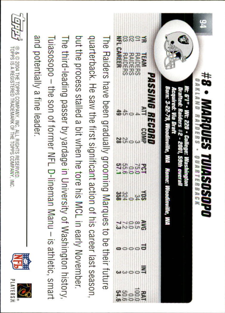 A6884- 2004 Topps Collection FB Card #s 1-250 -You Pick- 15+ FREE US SHIP - Picture 201 of 467