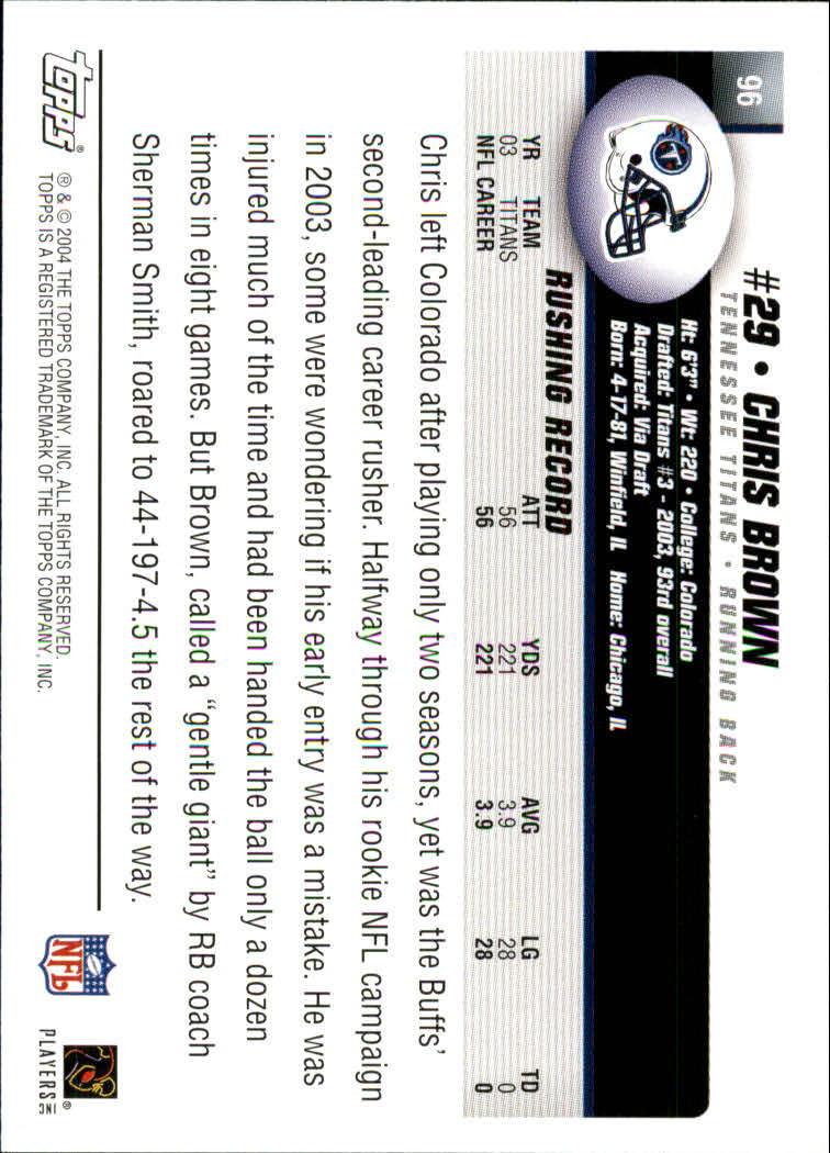 A6884- 2004 Topps Collection FB Card #s 1-250 -You Pick- 15+ FREE US SHIP - Picture 319 of 467