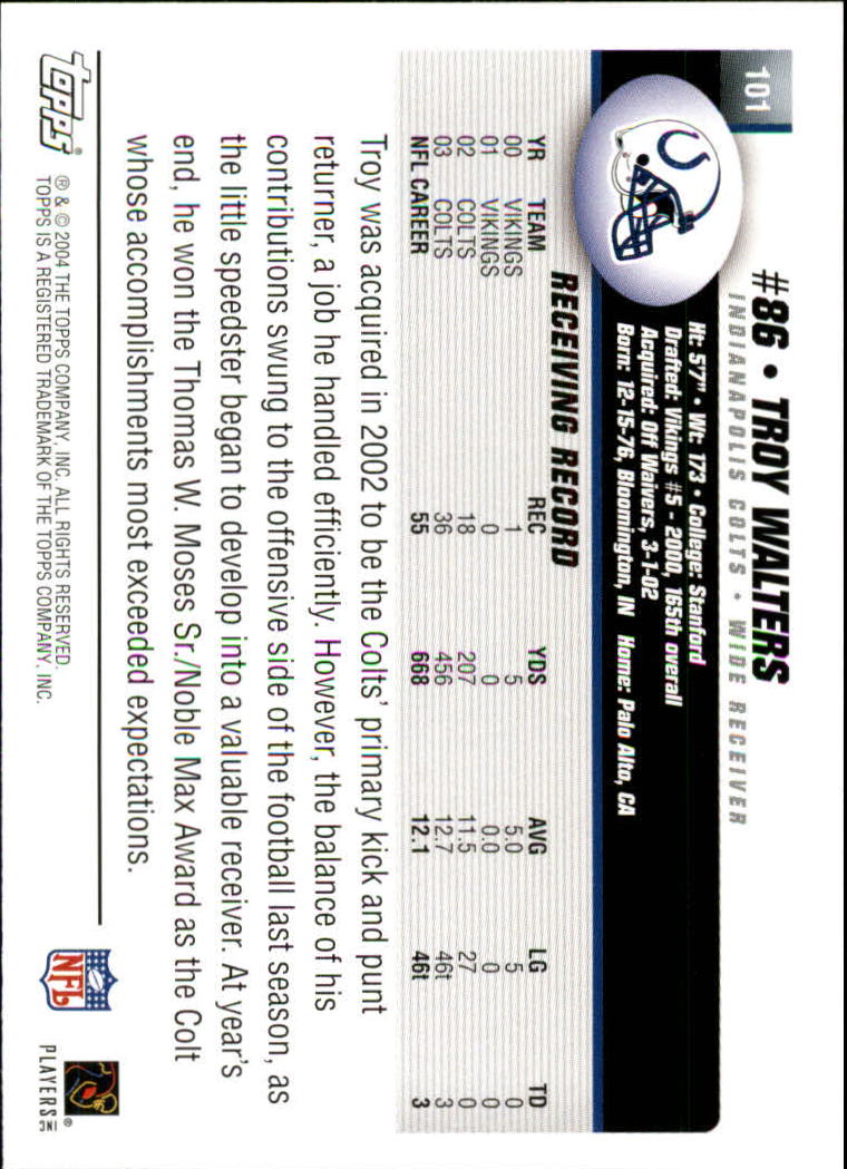 A6884- 2004 Topps Collection FB Card #s 1-250 -You Pick- 15+ FREE US SHIP - Picture 307 of 467