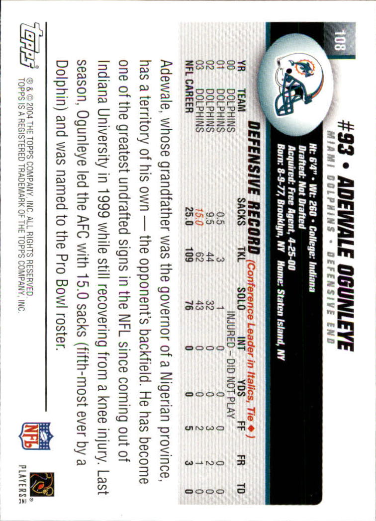 A6884- 2004 Topps Collection FB Card #s 1-250 -You Pick- 15+ FREE US SHIP - Picture 351 of 467