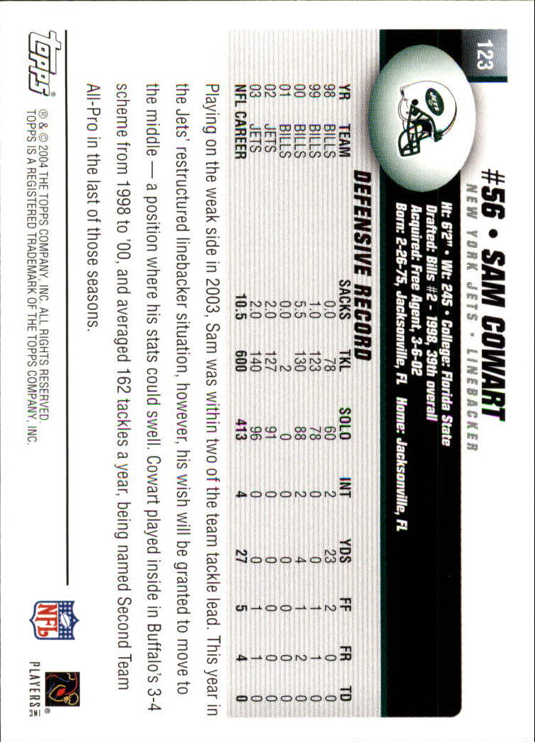 Sports Card Back