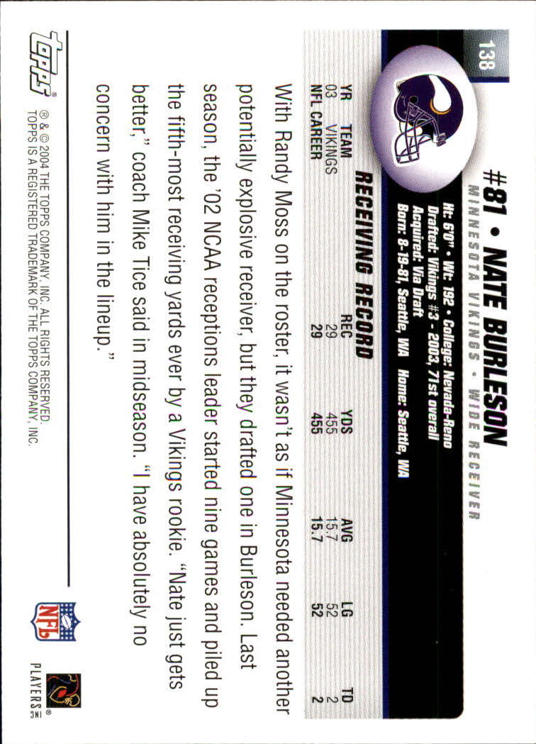 A6884- 2004 Topps Collection FB Card #s 1-250 -You Pick- 15+ FREE US SHIP - Picture 417 of 467