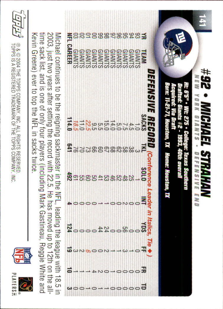 A6884- 2004 Topps Collection FB Card #s 1-250 -You Pick- 15+ FREE US SHIP - Picture 375 of 467