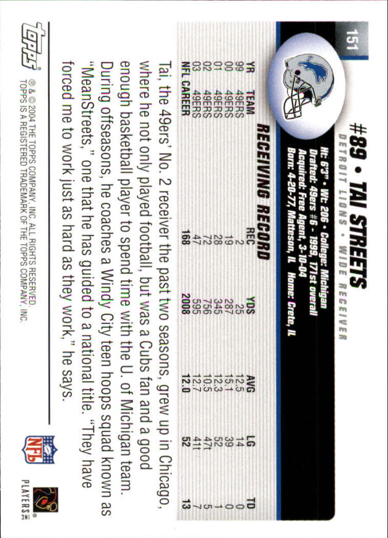 A6884- 2004 Topps Collection FB Card #s 1-250 -You Pick- 15+ FREE US SHIP - Picture 99 of 467