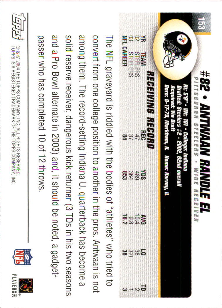 A6884- 2004 Topps Collection FB Card #s 1-250 -You Pick- 15+ FREE US SHIP - Picture 223 of 467