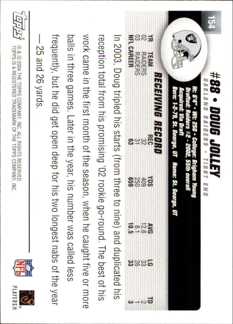 A6884- 2004 Topps Collection FB Card #s 1-250 -You Pick- 15+ FREE US SHIP - Picture 287 of 467