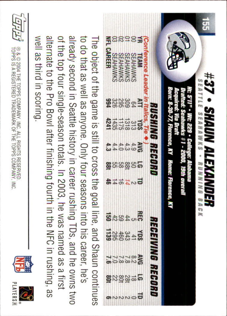 A6884- 2004 Topps Collection FB Card #s 1-250 -You Pick- 15+ FREE US SHIP - Picture 329 of 467