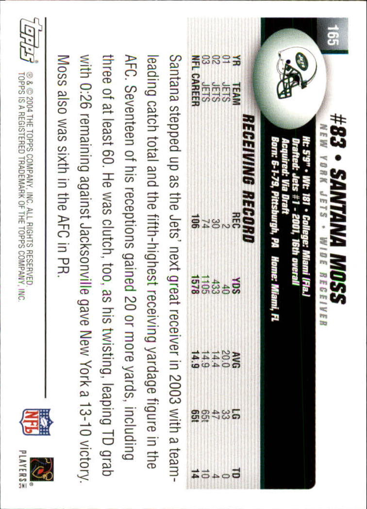 A6884- 2004 Topps Collection FB Card #s 1-250 -You Pick- 15+ FREE US SHIP - Picture 293 of 467