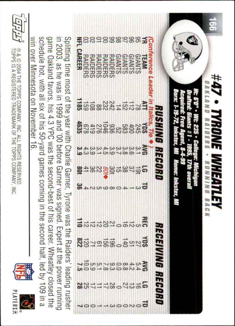A6884- 2004 Topps Collection FB Card #s 1-250 -You Pick- 15+ FREE US SHIP - Picture 331 of 467