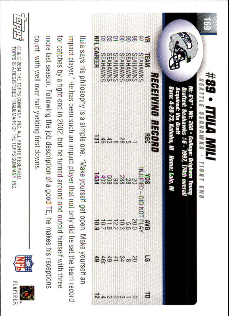 A6884- 2004 Topps Collection FB Card #s 1-250 -You Pick- 15+ FREE US SHIP - Picture 209 of 467