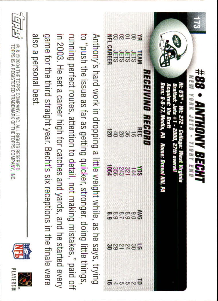A6884- 2004 Topps Collection FB Card #s 1-250 -You Pick- 15+ FREE US SHIP - Picture 125 of 467