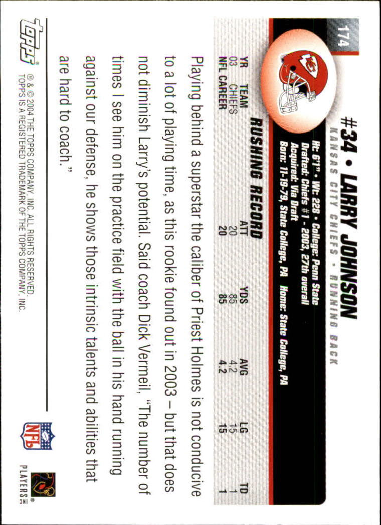 A6884- 2004 Topps Collection FB Card #s 1-250 -You Pick- 15+ FREE US SHIP - Picture 189 of 467