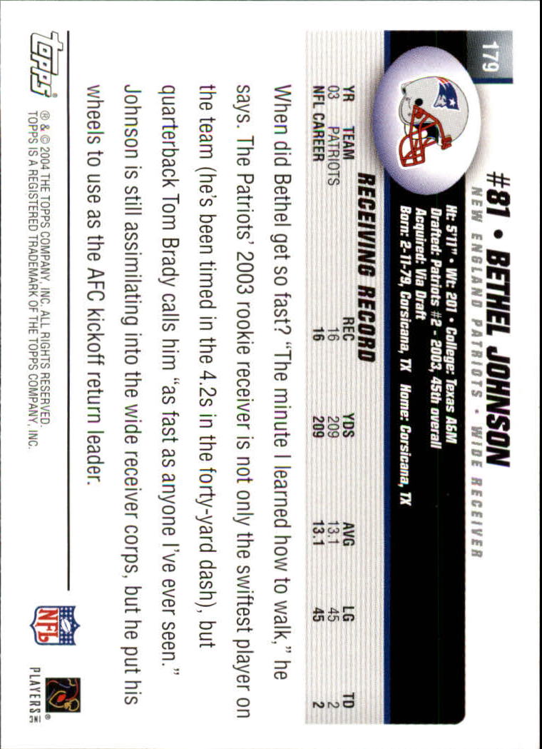 A6884- 2004 Topps Collection FB Card #s 1-250 -You Pick- 15+ FREE US SHIP - Picture 171 of 467