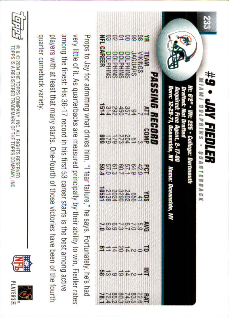A6884- 2004 Topps Collection FB Card #s 1-250 -You Pick- 15+ FREE US SHIP - Picture 31 of 467